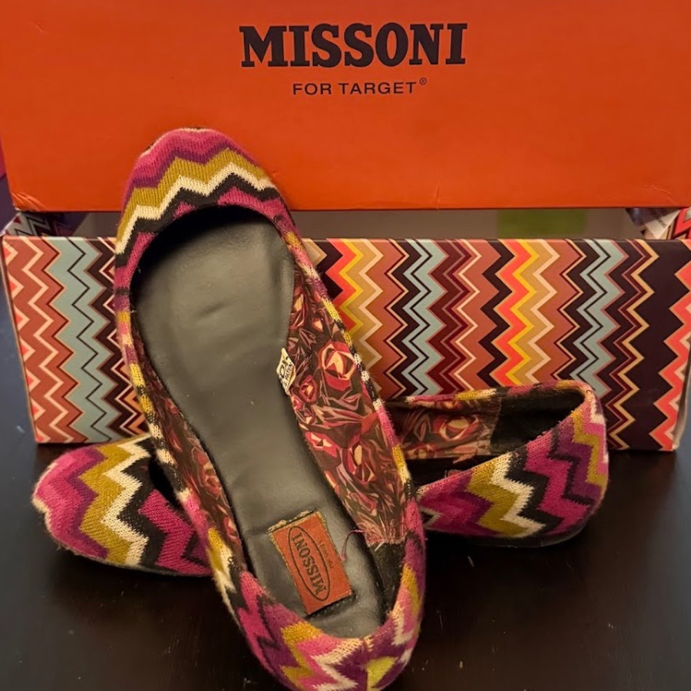 Missoni for Target Ballet Flats 6.5 – Fuchsia Zig Zag